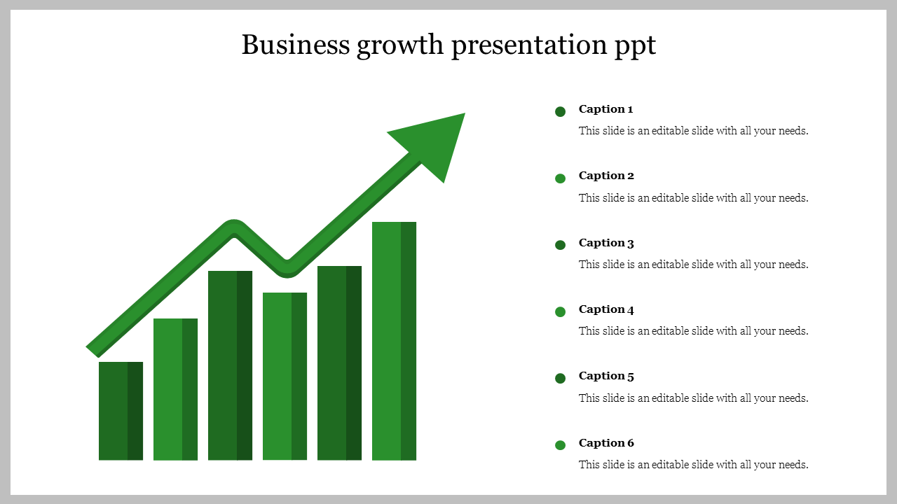 business growth presentation ppt-Green